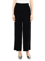 Velvet Straight-Leg Trousers