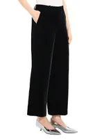 Velvet Straight-Leg Trousers