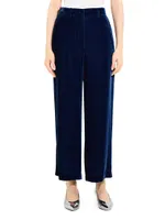 Velvet Straight-Leg Trousers