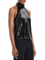 Sequined Halter Top