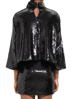 Boxy Sequined Top