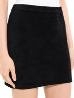 Micro Velvet Miniskirt