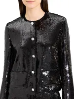 Sequined Crop Jacket