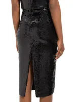 Sequin Midi-Skirt