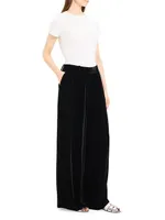 Low-Rise Pleated Pants