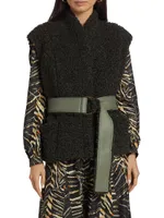 Astrid Sherpa Belted Vest