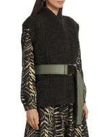 Astrid Sherpa Belted Vest