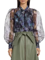 Bonnie Painterly Organza Blouse