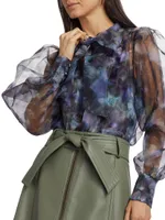 Bonnie Painterly Organza Blouse