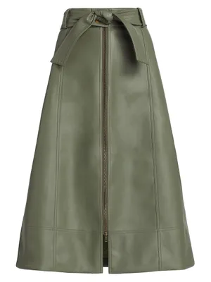 Greenwich Vegan Leather Skirt