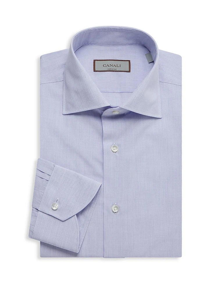 Plaid Cotton Dress Shirt