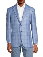 Siena Plaid Wool & Silk-Blend Two-Button Sport Coat