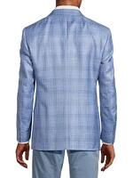 Siena Plaid Wool & Silk-Blend Two-Button Sport Coat