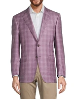 Siena Plaid Cashmere-Blend Two-Button Sport Coat