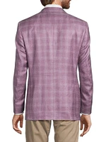 Siena Plaid Cashmere-Blend Two-Button Sport Coat