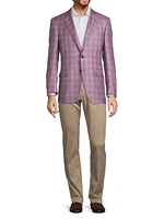 Siena Plaid Cashmere-Blend Two-Button Sport Coat