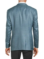 Siena Windowpane Wool & Silk-Blend Two-Button Sport Coat