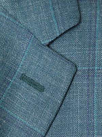 Siena Windowpane Wool & Silk-Blend Two-Button Sport Coat