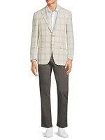 Kei Plaid Linen & Wool-Blend Two-Button Sport Coat