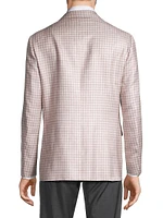 Kei Checked Wool & Silk Two-Button Sport Coat