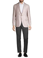 Kei Checked Wool & Silk Two-Button Sport Coat