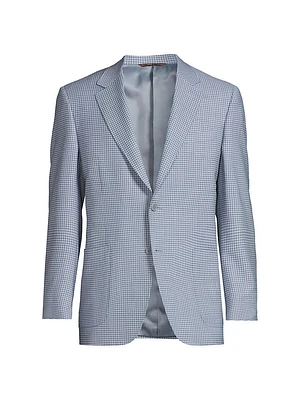 Venezia Houndstooth Wool Two-Button Sport Coat