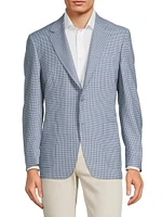 Venezia Houndstooth Wool Two-Button Sport Coat