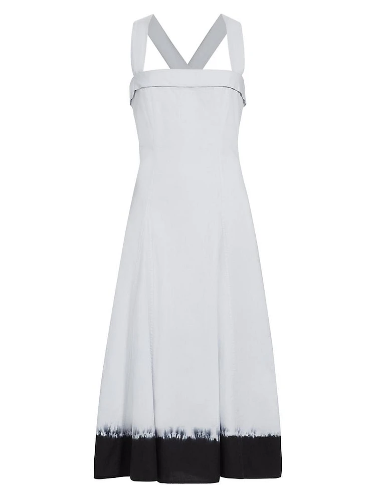 Edie Tie-Dye Sleeveless Midi-Dress