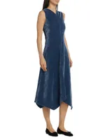 Layla Chenille Handkerchief-Hem Dress