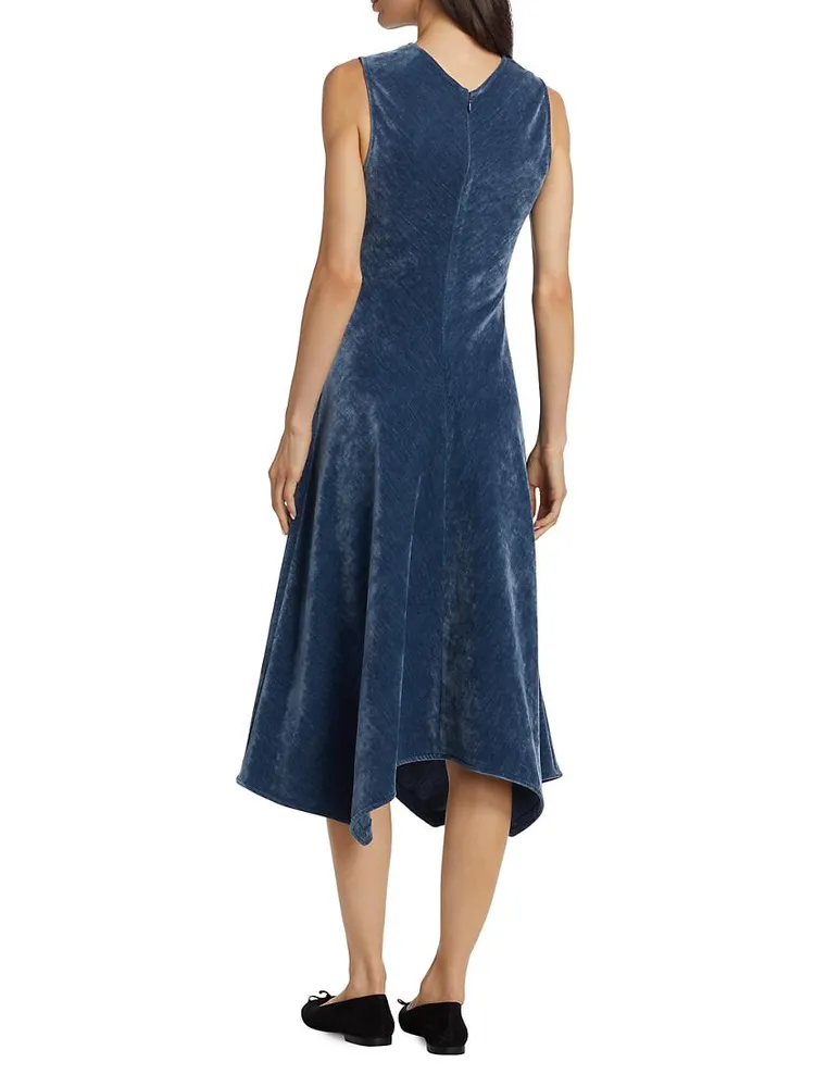 Layla Chenille Handkerchief-Hem Dress