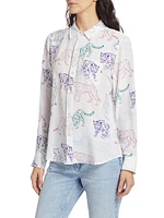 Kate Silk Tiger Shirt