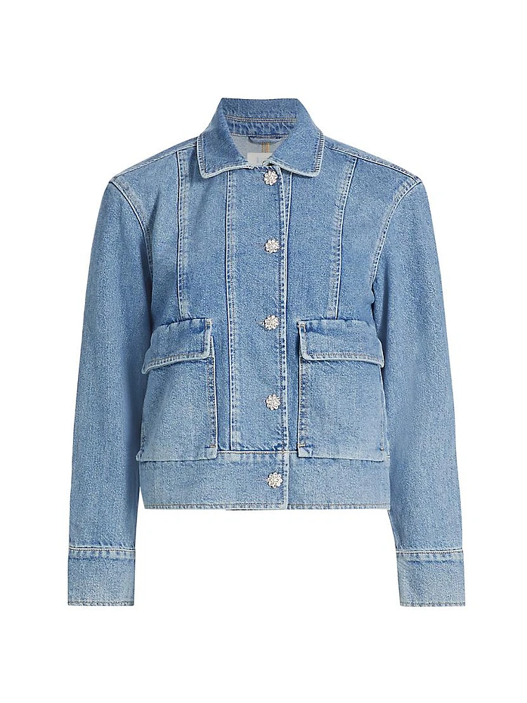 Bianca Crystal Denim Jacket