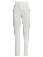 Rowan Plissé Straight-Leg Pants