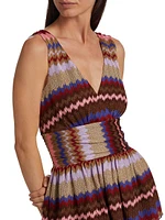 Laura Zig Zag Tiered Minidress