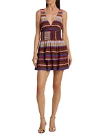 Laura Zig Zag Tiered Minidress