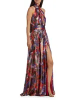 Ainsley Floral Halter Maxi Dress