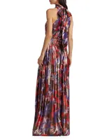 Ainsley Floral Halter Maxi Dress