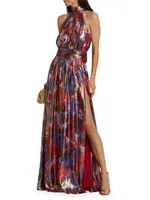 Ainsley Floral Halter Maxi Dress