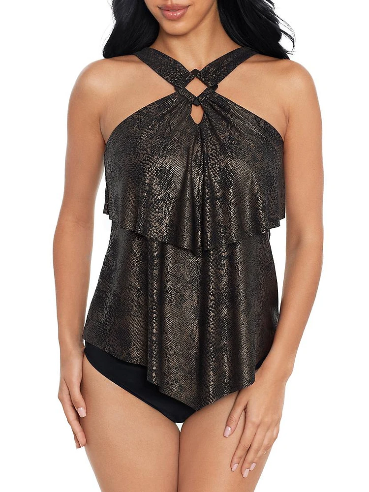 Xantu Carolina Snakeskin Tankini Top