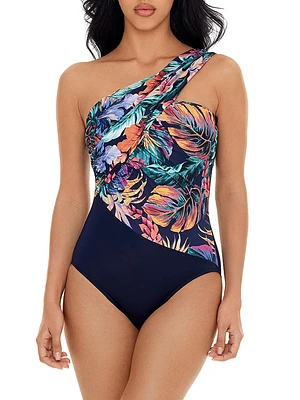 Belize Goddess Palm One-Piece Swimsuit