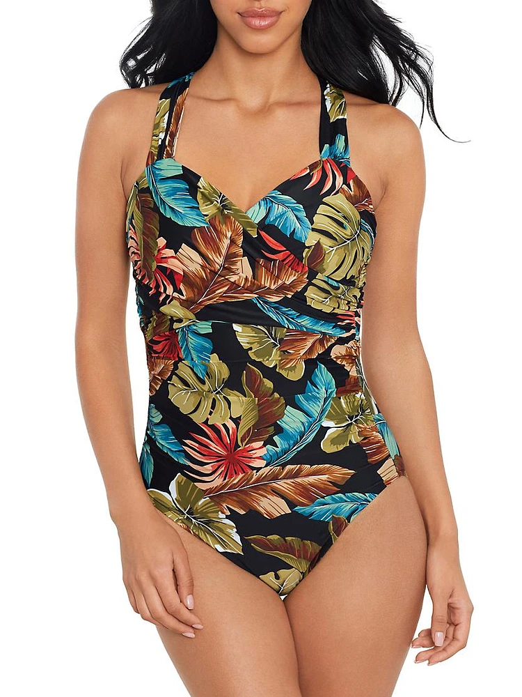 Aloe Nico Palm One-Piece Swimsuit