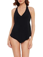 Solids Taylor Draped Tankini Top