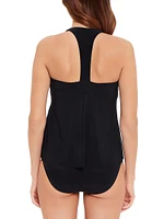 Solids Taylor Draped Tankini Top