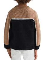 Little Boy's & Nash Colorblocked Wool-Blend Sweater