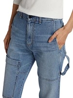 Mid-Rise Carpenter Stretch Straight-Leg Jeans