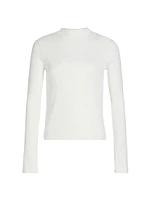 Ribbed Mock Turtleneck Top