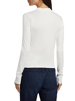 Ribbed Mock Turtleneck Top