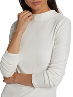 Ribbed Mock Turtleneck Top