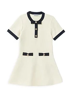 Little Girl's & Girl's Bow Knit Dress