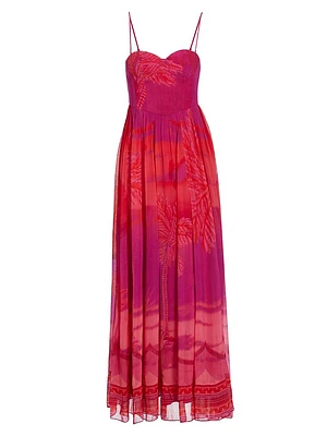 Soma Palm Sweetheart Maxi Dress